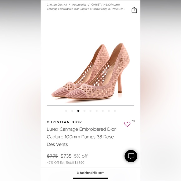 Christian Dior Capture Lurex Pump Heels - Picture 2 of 5